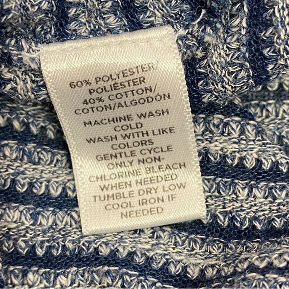 Lou & Grey Striped Knit Tunic Pullover Top Blue Large - Picture 9 of 11